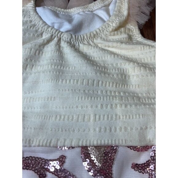 Sequin Glam Romper 3M Pink Tulle Western Boho Hippie Feminine Festive Holiday - Picture 8 of 10